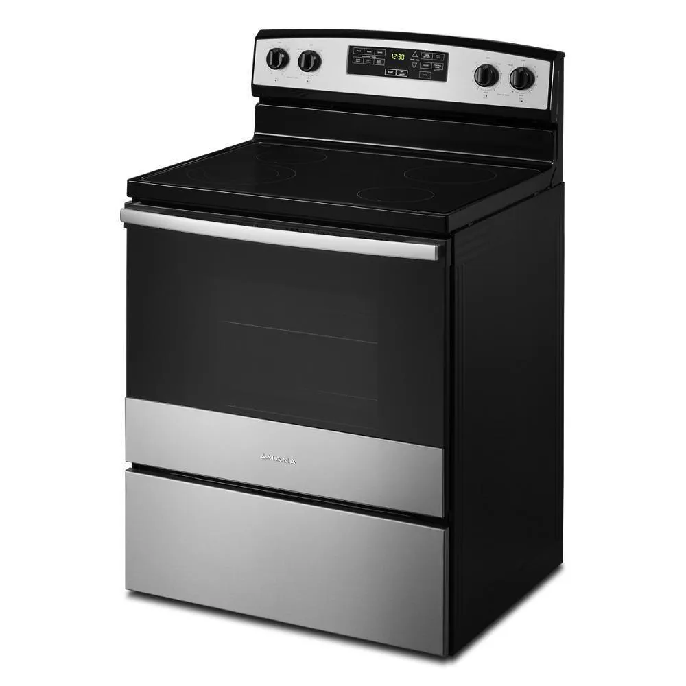 Amana AER6603SMS 30-Inch Amana Electric Range With Extra-Large Oven Window