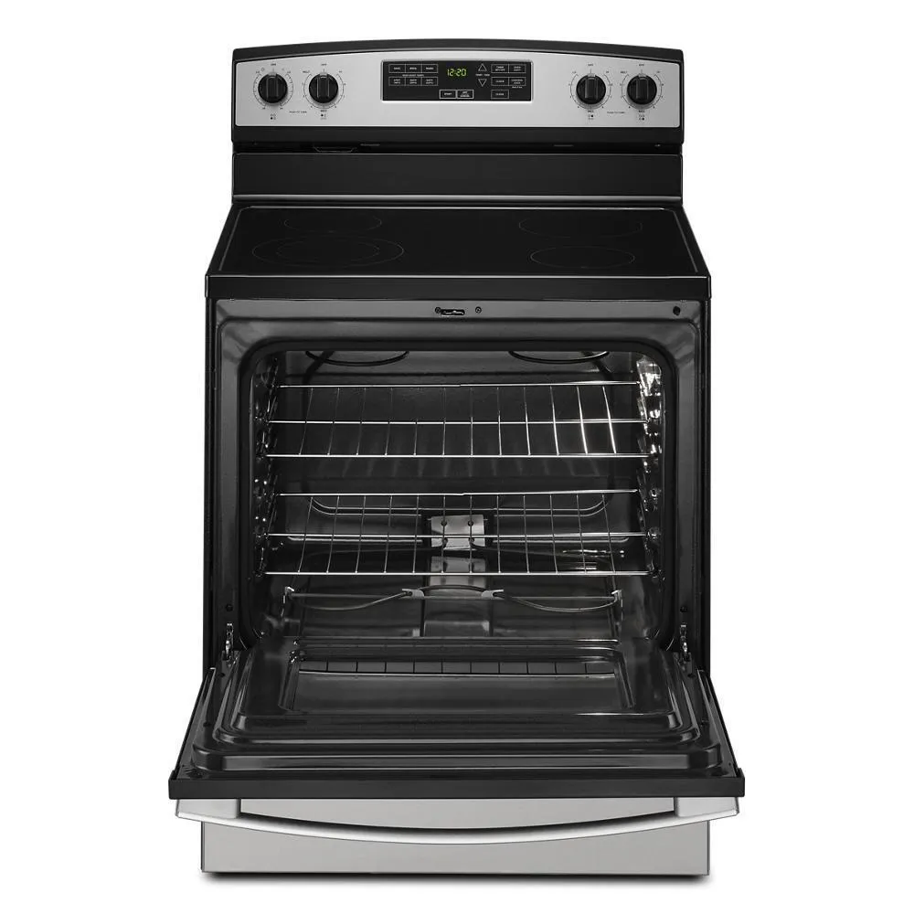Amana AER6603SMS 30-Inch Amana Electric Range With Extra-Large Oven Window