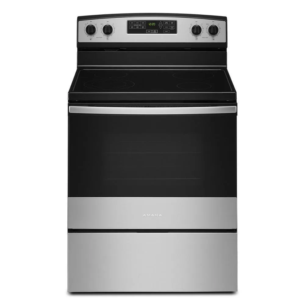 Amana AER6603SMS 30-Inch Amana Electric Range With Extra-Large Oven Window