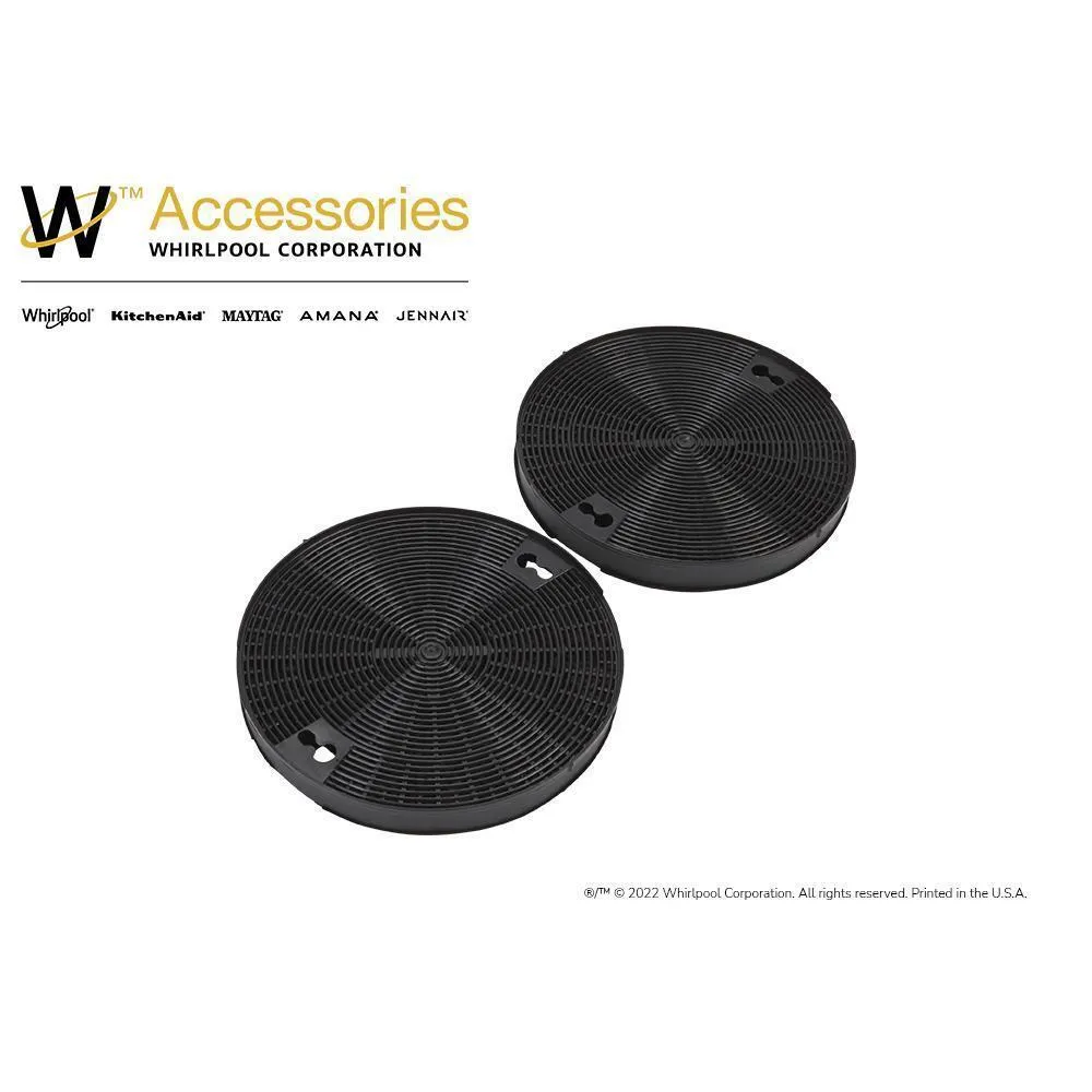 Amana W10272068 Range Hood Replacement Charcoal Filter. 2-Pack