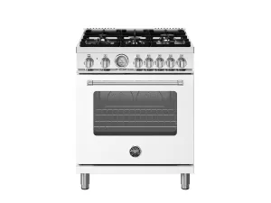Bertazzoni MAS305DFMBIV 30 Inch Dual Fuel. 5 Burners. Electric Oven Bianco Matt