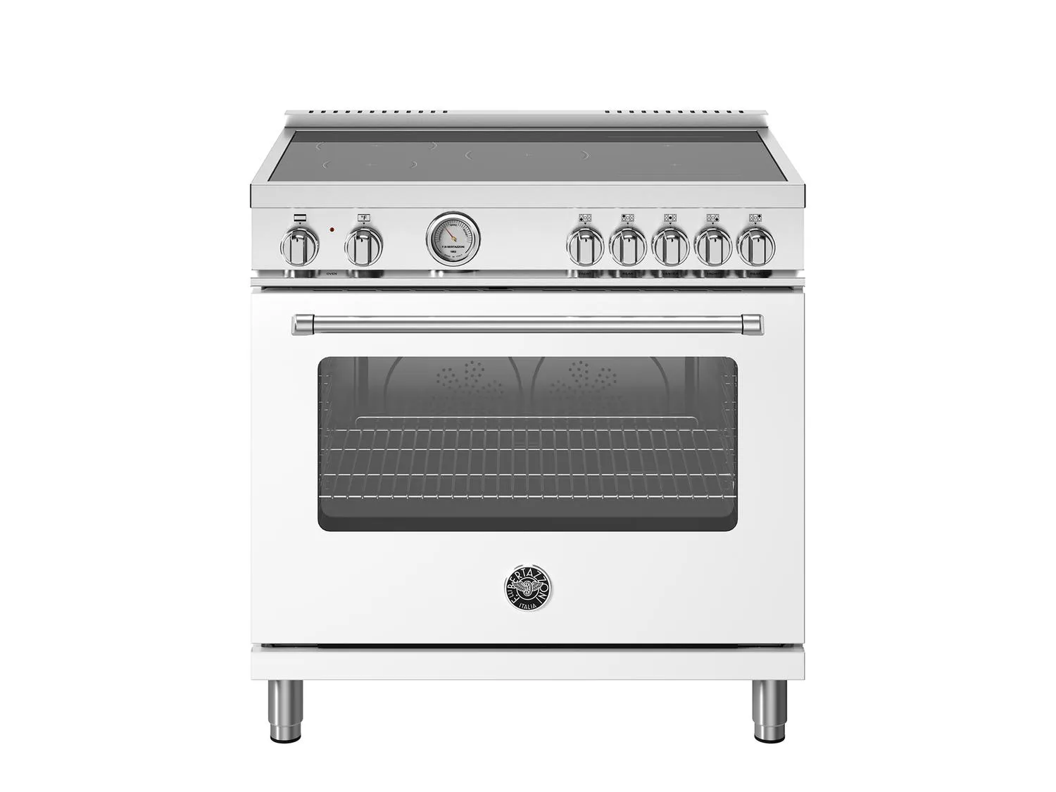 Bertazzoni MAS365INMBIV 36 Inch Induction Range. 5 Heating Zones. Electric Oven Bianco Matt