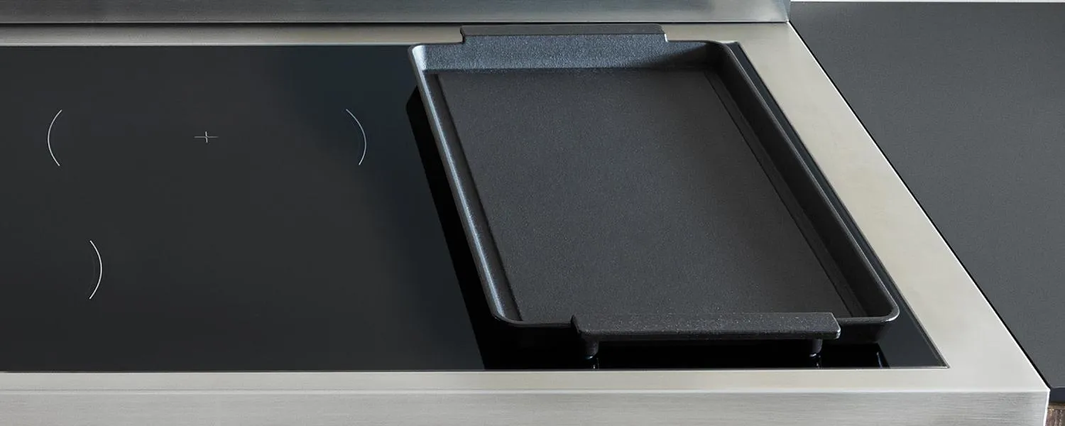 Bertazzoni MAS486IGFEPXT 48 Inch Induction Range. 6 Heating Zones And Cast Iron Griddle. Electric Self-Clean Oven Stainless Steel