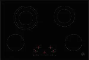 Bertazzoni PE244CER 24 Ceran Touch Control Cooktop 4 Heating Zones Nero