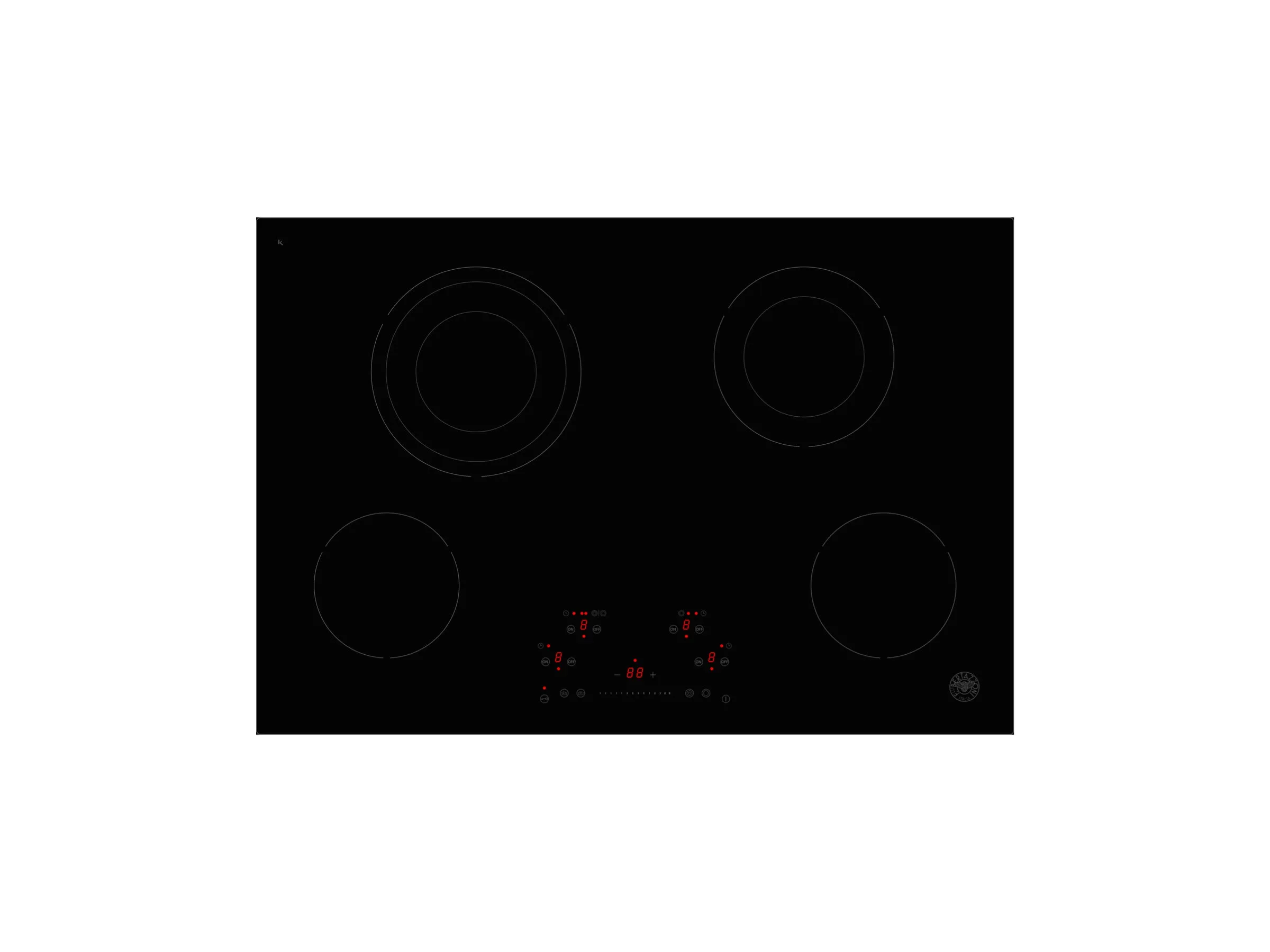 Bertazzoni PE304CER 30 Ceran Touch Control Cooktop 4 Heating Zones Nero - Black