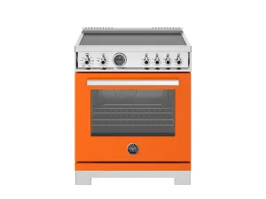 Bertazzoni PRO304IFEPART 30 Inch Induction Range. 4 Heating Zones. Electric Self-Clean Oven Arancio