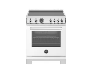 Bertazzoni PRO304IFEPBIT 30 Inch Induction Range. 4 Heating Zones. Electric Self-Clean Oven Bianco