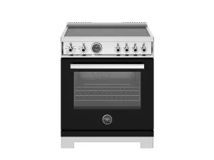 Bertazzoni PRO304IFEPNET 30 Inch Induction Range. 4 Heating Zones. Electric Self-Clean Oven Nero