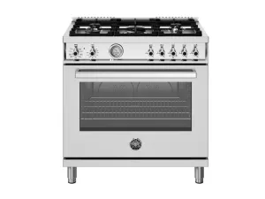 Bertazzoni PRO365DFMXV 36 Inch Dual Fuel Range. 6 Burners. Electric Oven Stainless Steel