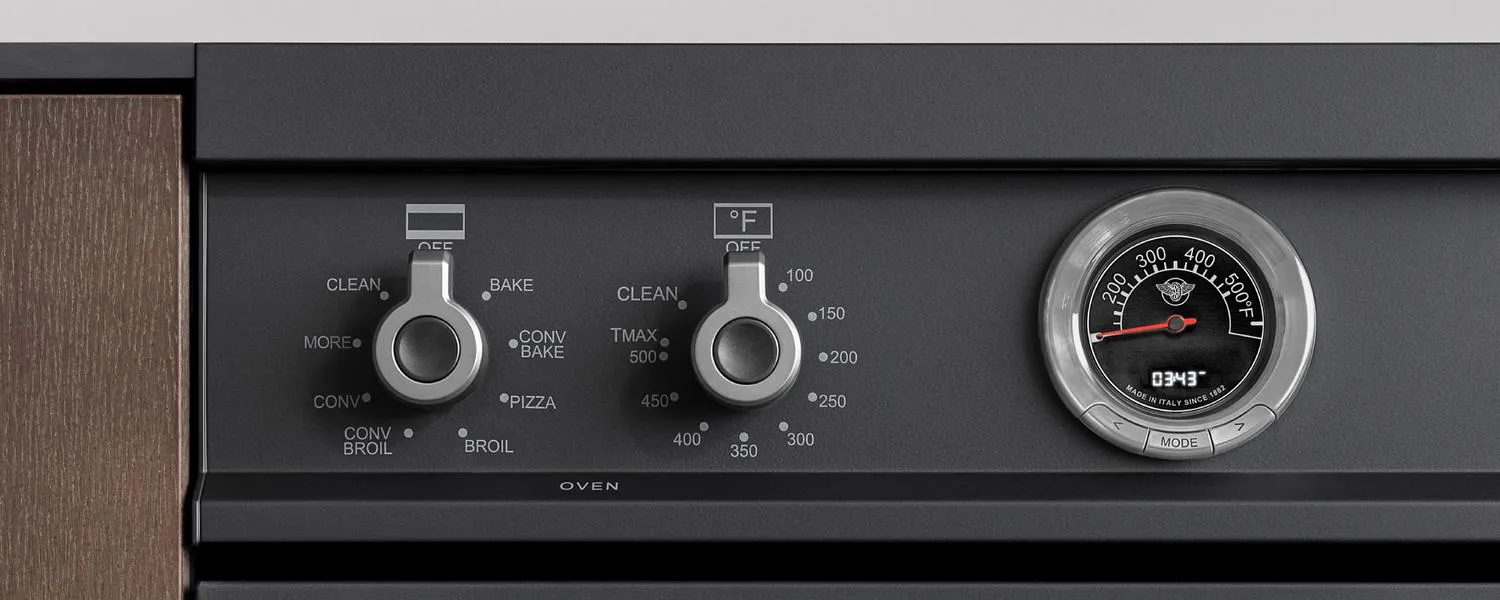 Bertazzoni PRO365ICFEPBIT 36 Inch Induction Range. 5 Heating Zones And Cast Iron Griddle. Electric Self-Clean Oven Bianco
