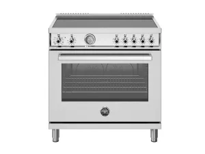 Bertazzoni PRO365INMXV 36 Inch Induction Range. 5 Heating Zones. Electric Oven Stainless Steel