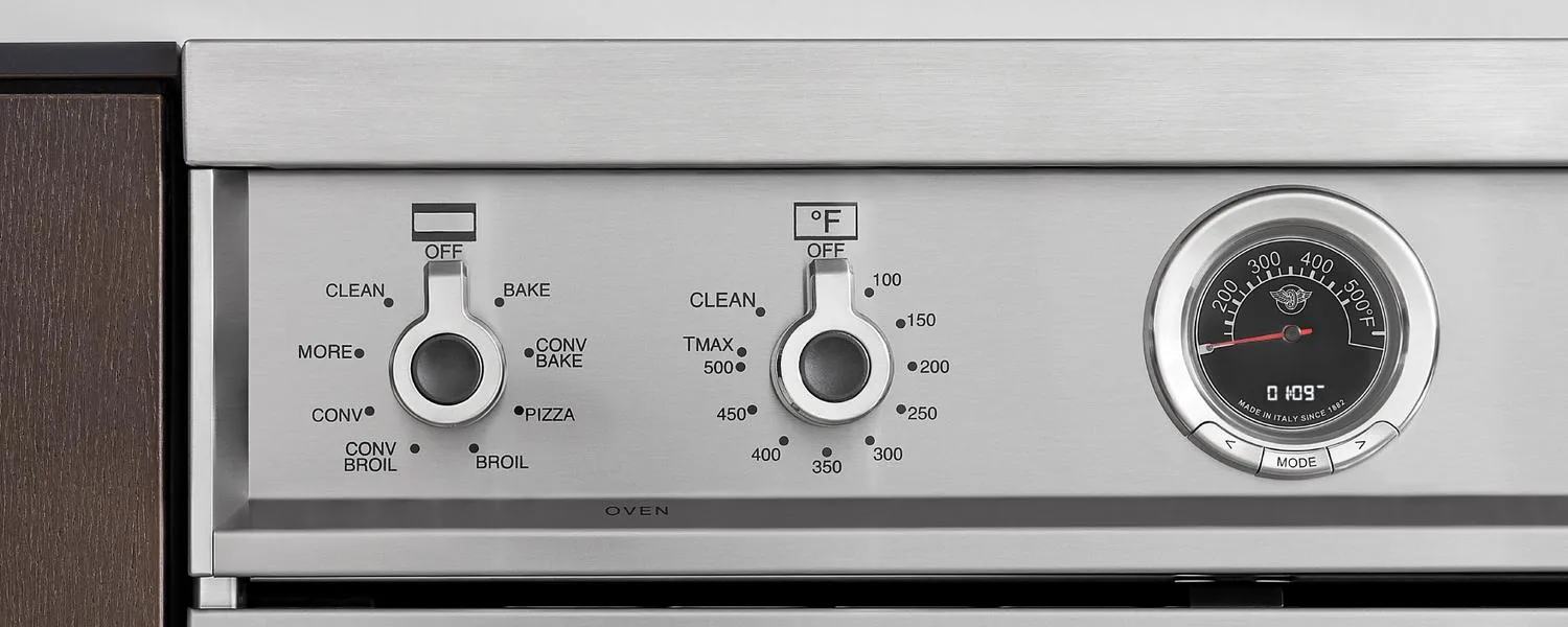 Bertazzoni PRO486IGFEPCAT 48 Inch Induction Range. 6 Heating Zones And Cast Iron Griddle. Electric Self-Clean Oven Carbonio