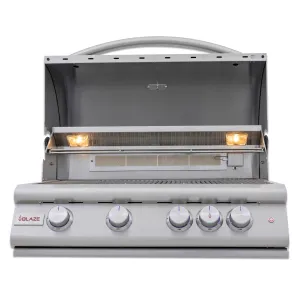 Blaze Grills BLZ4LTE3LP Blaze 32-Inch 4-Burner Premium Lte  Gas Grill With Rear Burner And Built-In Lighting System. With Fuel Type - Propane