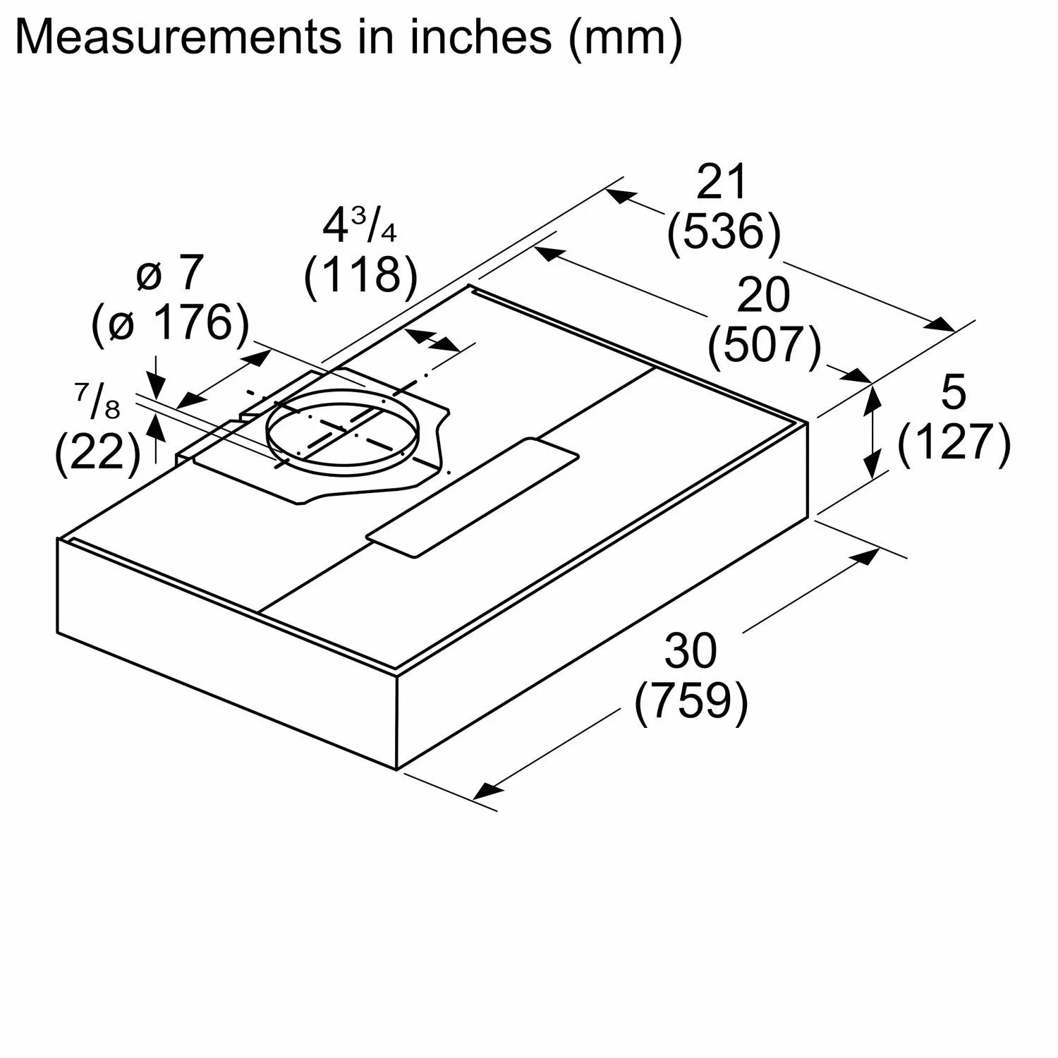 Bosch DUH50353UC 500 Series Undercabinet Hood 30 Stainless Steel
