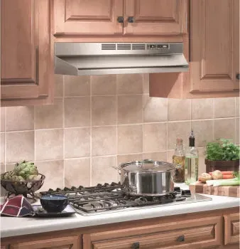 Broan 413004 30 Ductless Under-Cabinet Range Hood With Light In Stainless Steel