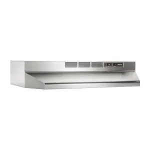 Broan 413004 30 Ductless Under-Cabinet Range Hood With Light In Stainless Steel