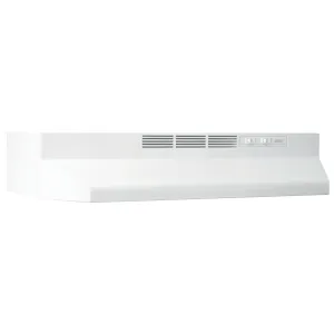 Broan BUEZ124WW Broan 24-Inch Ductless Under-Cabinet Range Hood W/ Easy Install System. White