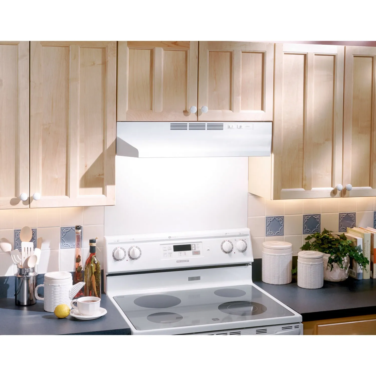 Broan BUEZ124WW Broan 24-Inch Ductless Under-Cabinet Range Hood W/ Easy Install System. White