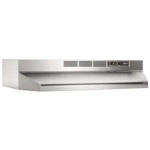 Broan BUEZ130SS Broan 30-Inch Ductless Under-Cabinet Range Hood W/ Easy Install System. Stainless Steel