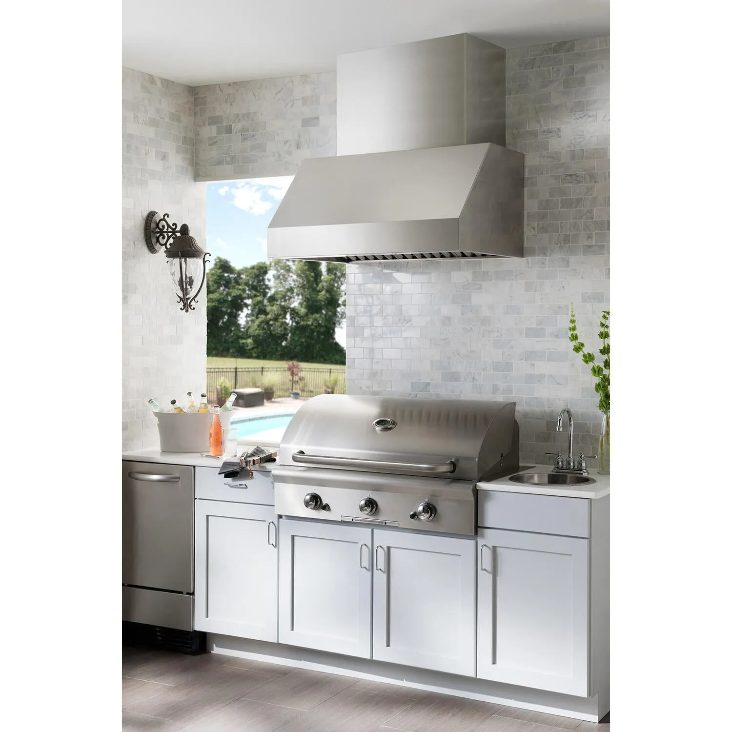 Broan EPD6142SS Broan 42-Inch Pro-Style Outdoor Range Hood. 1100 Cfm. Stainless Steel
