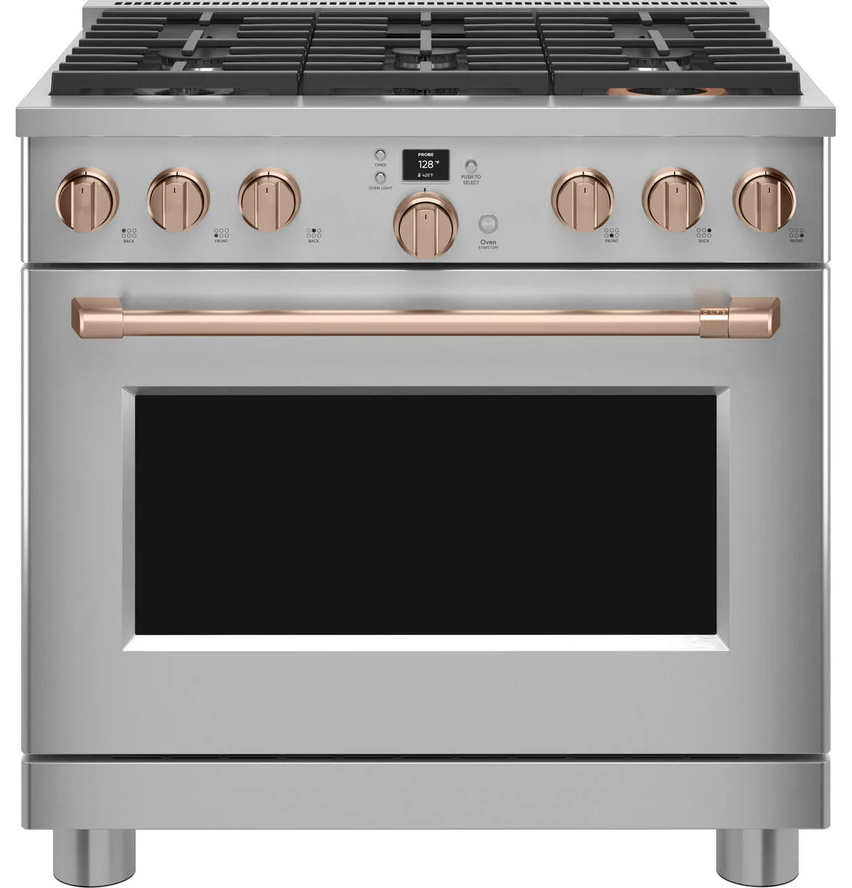 Cafe C2Y366P2TS1 Caf&#8482; 36 Smart Dual-Fuel Commercial-Style Range With 6 Burners (Natural Gas)