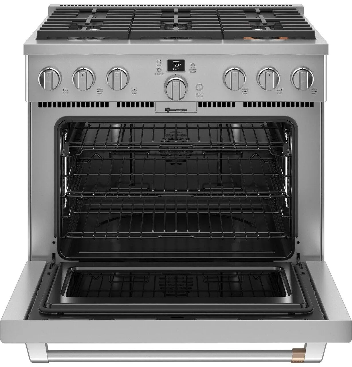 Cafe C2Y366P2TS1 Caf&#8482; 36 Smart Dual-Fuel Commercial-Style Range With 6 Burners (Natural Gas)