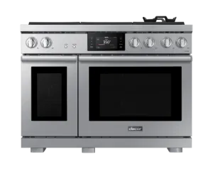Dacor DOP48T960DS 48 Dual-Fuel Range. Silver Stainless. Natural Gas/Liquid Propane