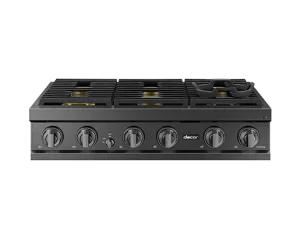 Dacor DTT36T960GM 36 Rangetop. Graphite Stainless. Natural Gas/Liquid Propane