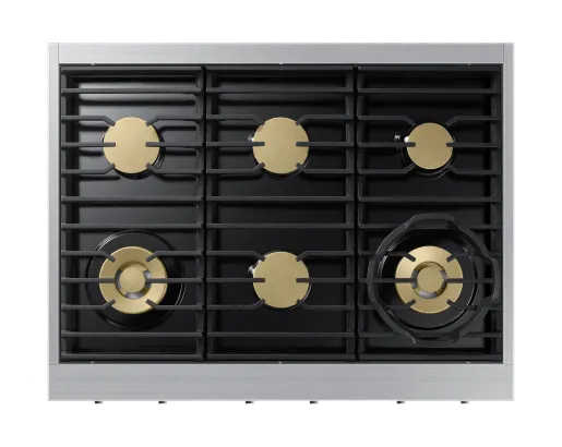 Dacor DTT36T960GS 36 Rangetop. Silver Stainless. Natural Gas/Liquid Propane