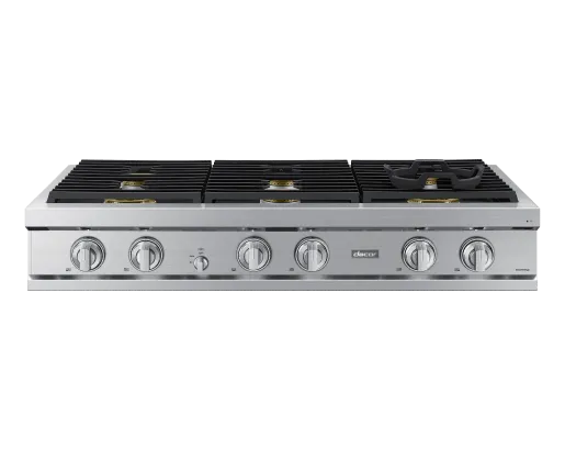 Dacor DTT48T960GS 48 Rangetop. Silver Stainless. Natural Gas/Liquid Propane