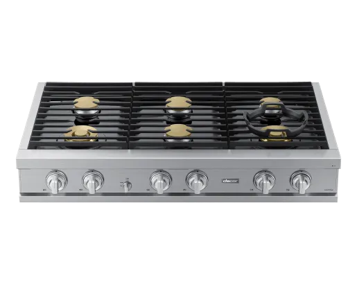 Dacor DTT48T960GS 48 Rangetop. Silver Stainless. Natural Gas/Liquid Propane