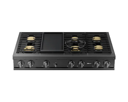 Dacor DTT48T963GM 48 Rangetop. Graphite Stainless. Natural Gas/Liquid Propane