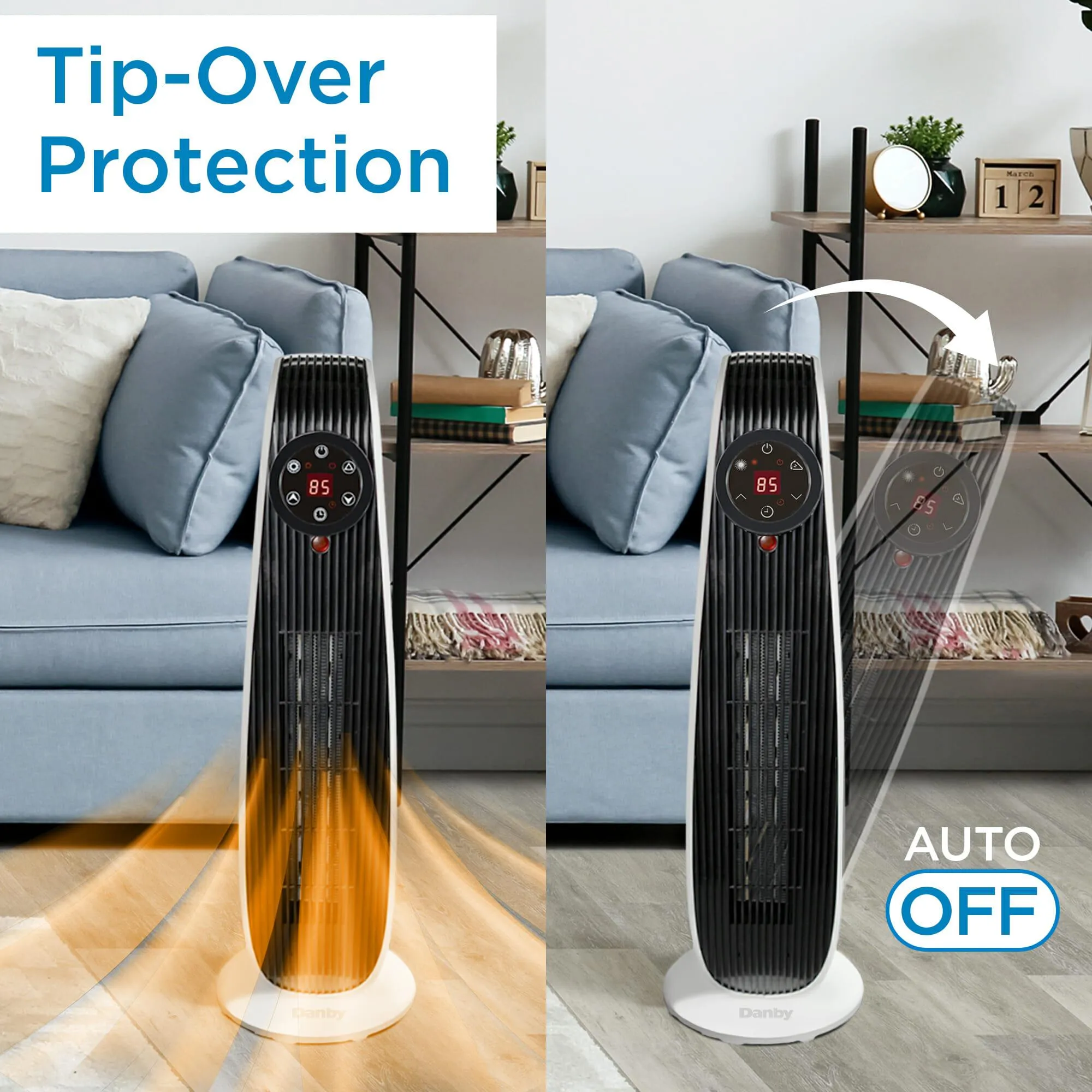 Danby DBSH02213WD13 Danby 1500W Adjustable Oscillating Heater 22 In White