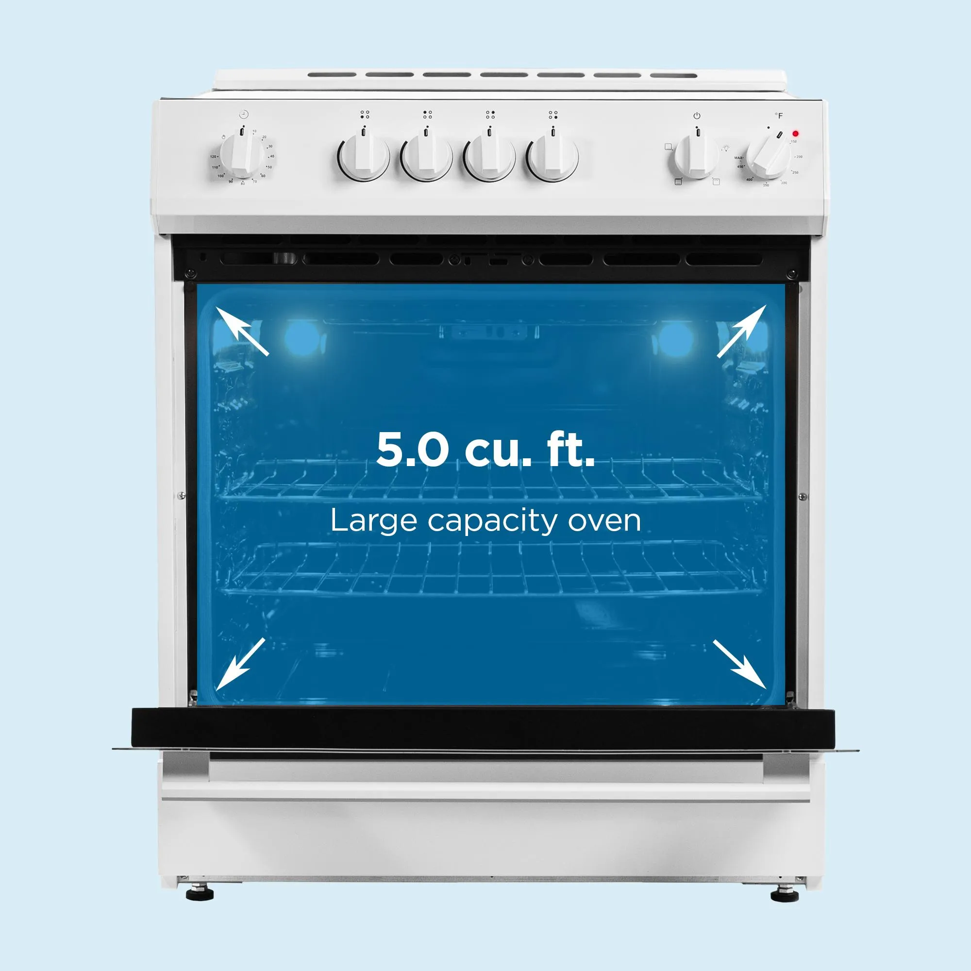 Danby DRRM300W Danby 30 Slide In Smooth Top Electric Range With Knob Controls In White