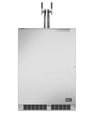 Dcs RF24BTL2 24 Outdoor Beer Dispenser. Dual Tap. Left Hinge