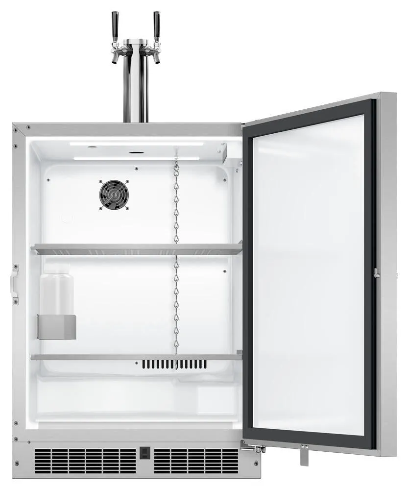 Dcs RF24BTR2 24 Outdoor Beer Dispenser. Dual Tap. Right Hinge