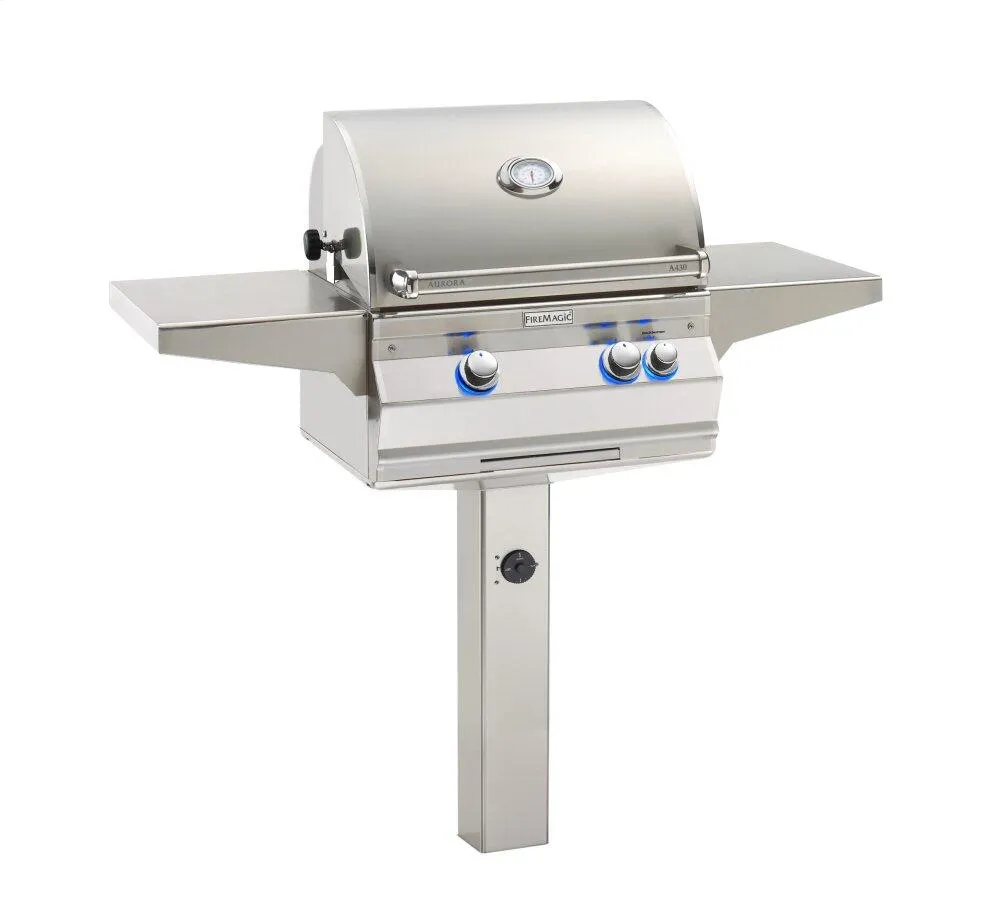 Fire Magic A430S8EANG6 Aurora A430S 24 In-Ground Post Mount Grill