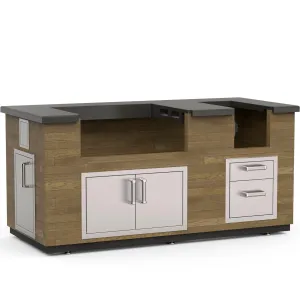 Fire Magic IP66FOD77BA Reclaimed Wood 77 Inch Island Bundle