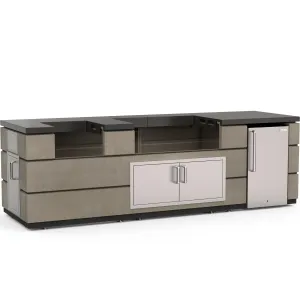 Fire Magic IP79SMR115BA Contemporary 115 Inch Island Bundle