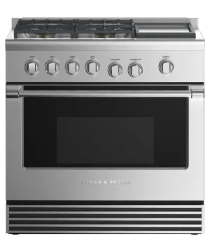 Fisher & Paykel RDV2364GDNN Dual Fuel Range. 36. 4 Burners With Griddle