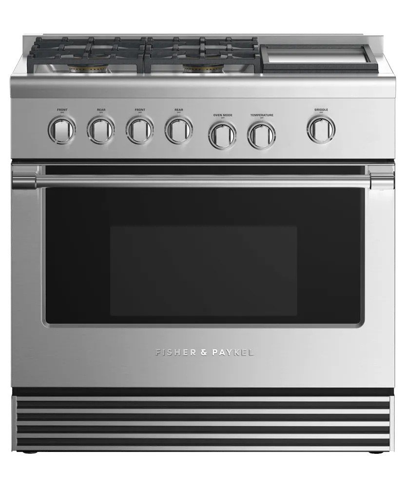 Fisher & Paykel RDV2364GDNN Dual Fuel Range. 36. 4 Burners With Griddle
