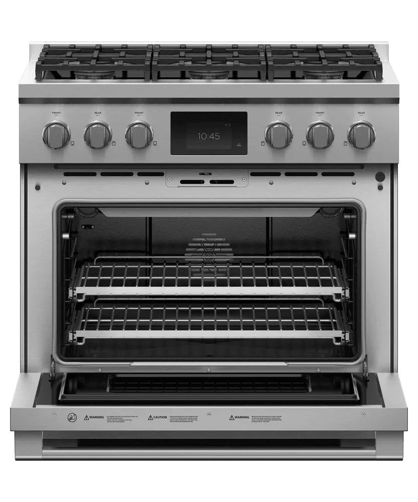 Fisher & Paykel RDV3366N Dual Fuel Range. 36. 6 Burners. Self-Cleaning