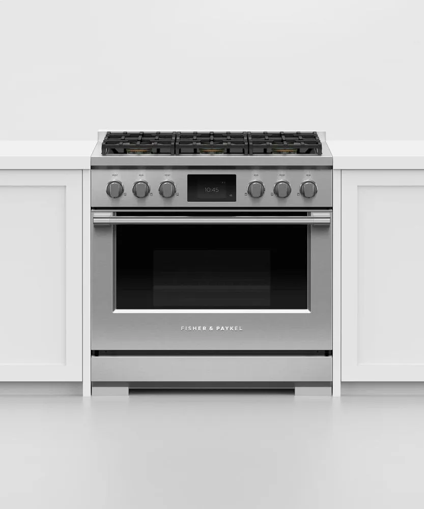 Fisher & Paykel RDV3366N Dual Fuel Range. 36. 6 Burners. Self-Cleaning
