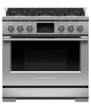 Fisher & Paykel RDV3366N Dual Fuel Range. 36. 6 Burners. Self-Cleaning