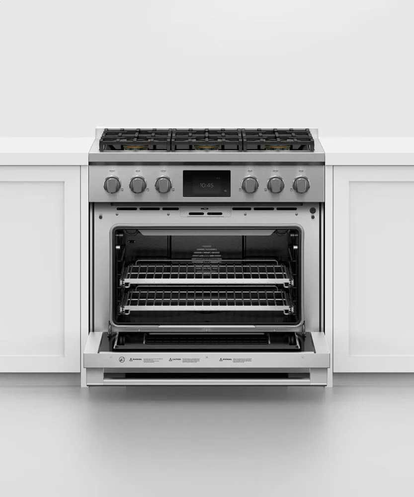 Fisher & Paykel RDV3366N Dual Fuel Range. 36. 6 Burners. Self-Cleaning