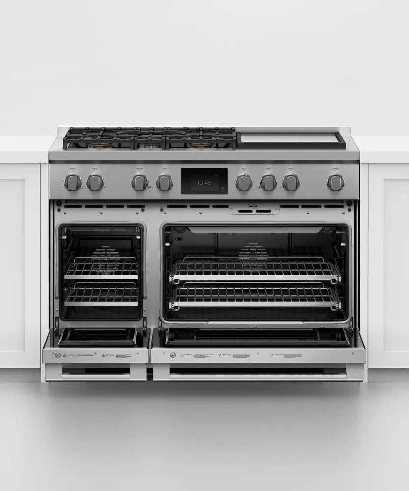 Fisher & Paykel RDV3485GDN Dual Fuel Range. 48. 5 Burners With Griddle. Self-Cleaning