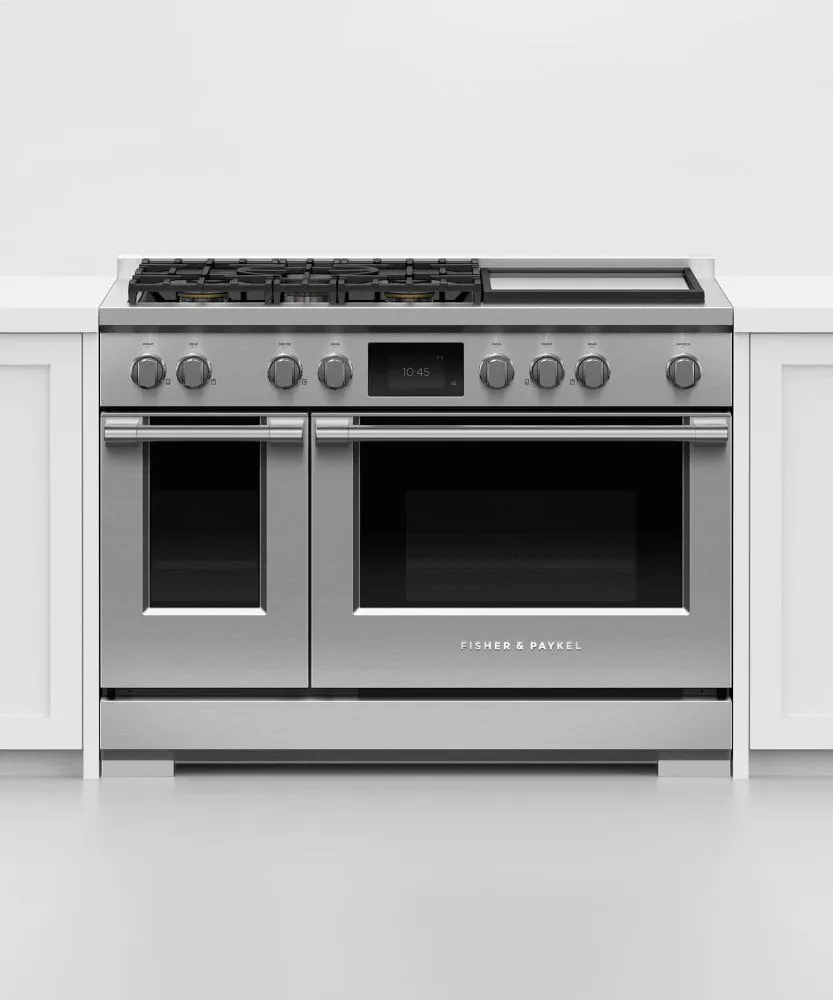 Fisher & Paykel RDV3485GDN Dual Fuel Range. 48. 5 Burners With Griddle. Self-Cleaning