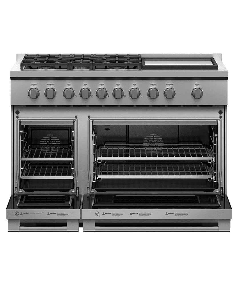 Fisher & Paykel RGV3485GDL Gas Range. 48. 5 Burners With Griddle. Lpg