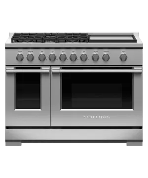 Fisher & Paykel RGV3485GDL Gas Range. 48. 5 Burners With Griddle. Lpg