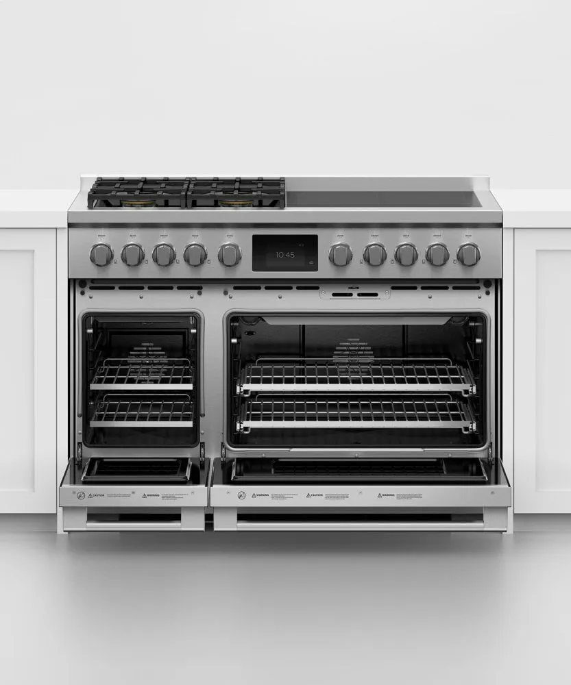 Fisher & Paykel RHV3484N Dual Fuel Range. 48. 4 Burners. 4 Induction Zones. Self-Cleaning
